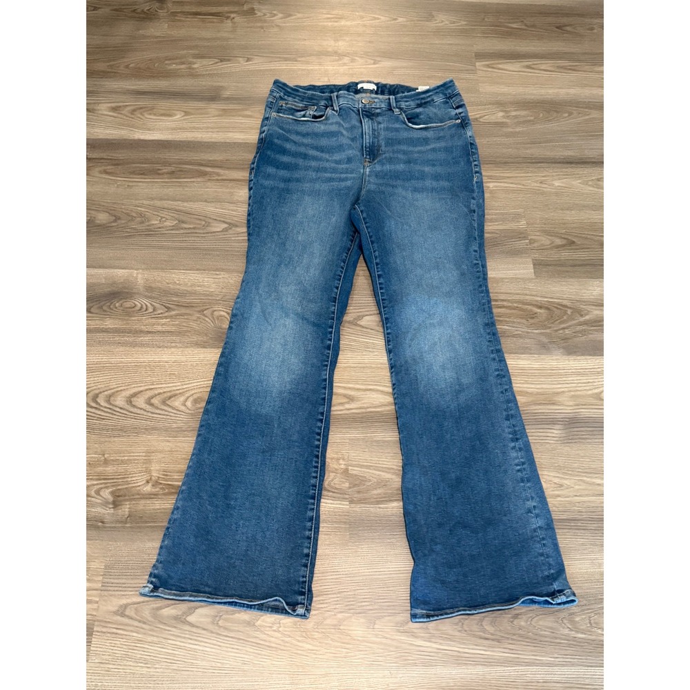 Good American Good Classic Bootcut Jeans Blue High Rise Women's size 14-18